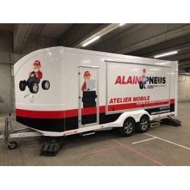 Remorque pour le service pneus mobile - bandenservice trailer