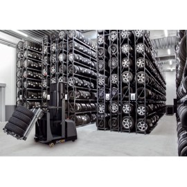 Bandenstockage met AHCON bandenrekken